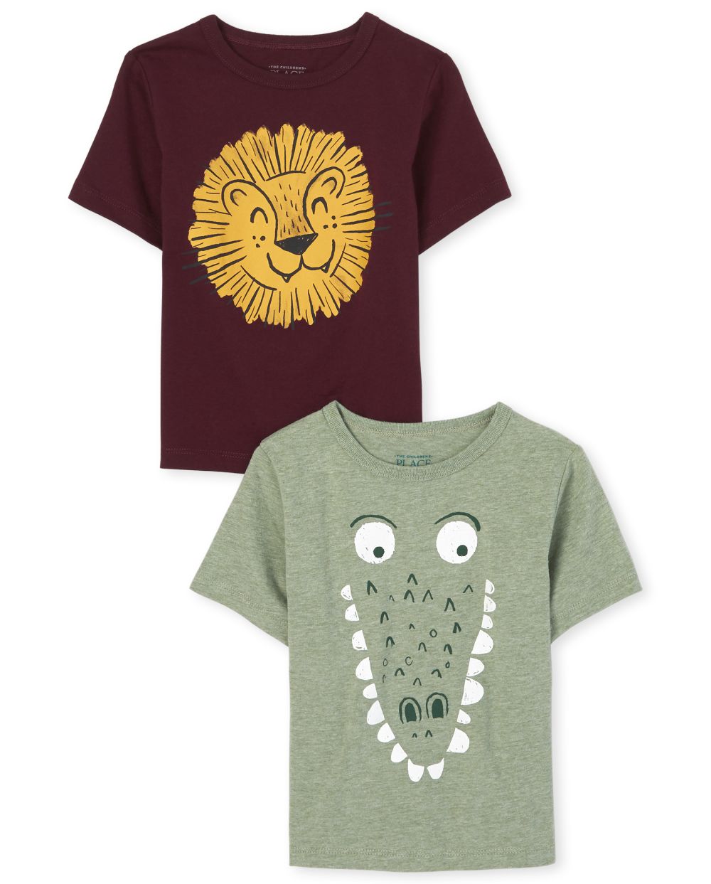

s Baby And Toddler Boys Animals Graphic Tee 2-Pack - Multi T-Shirt - The Children's Place