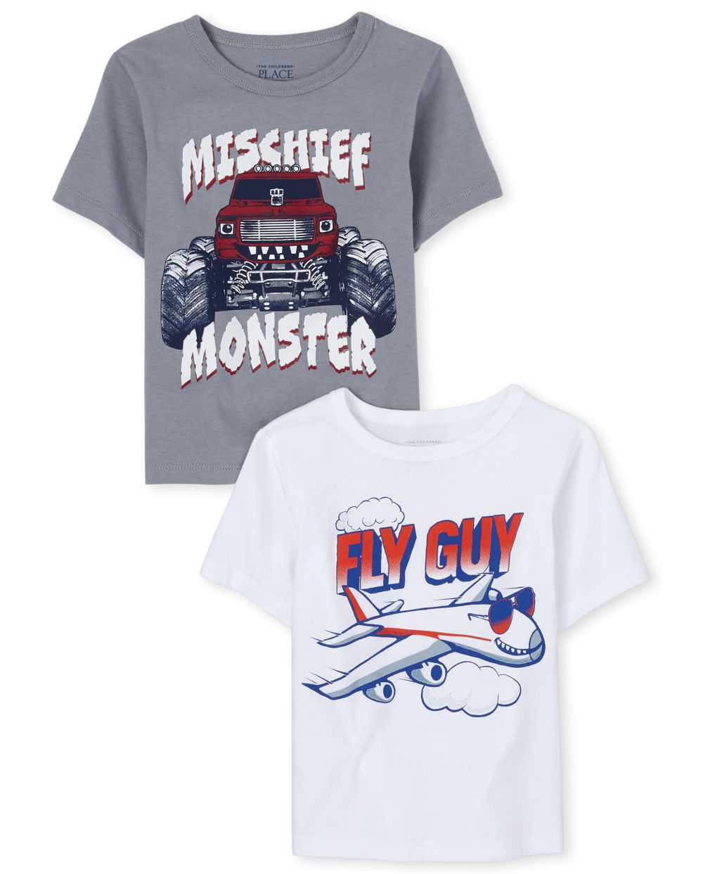 

s Baby And Toddler Boys Transportation Graphic Tee 2-Pack - Multi T-Shirt - The Children's Place