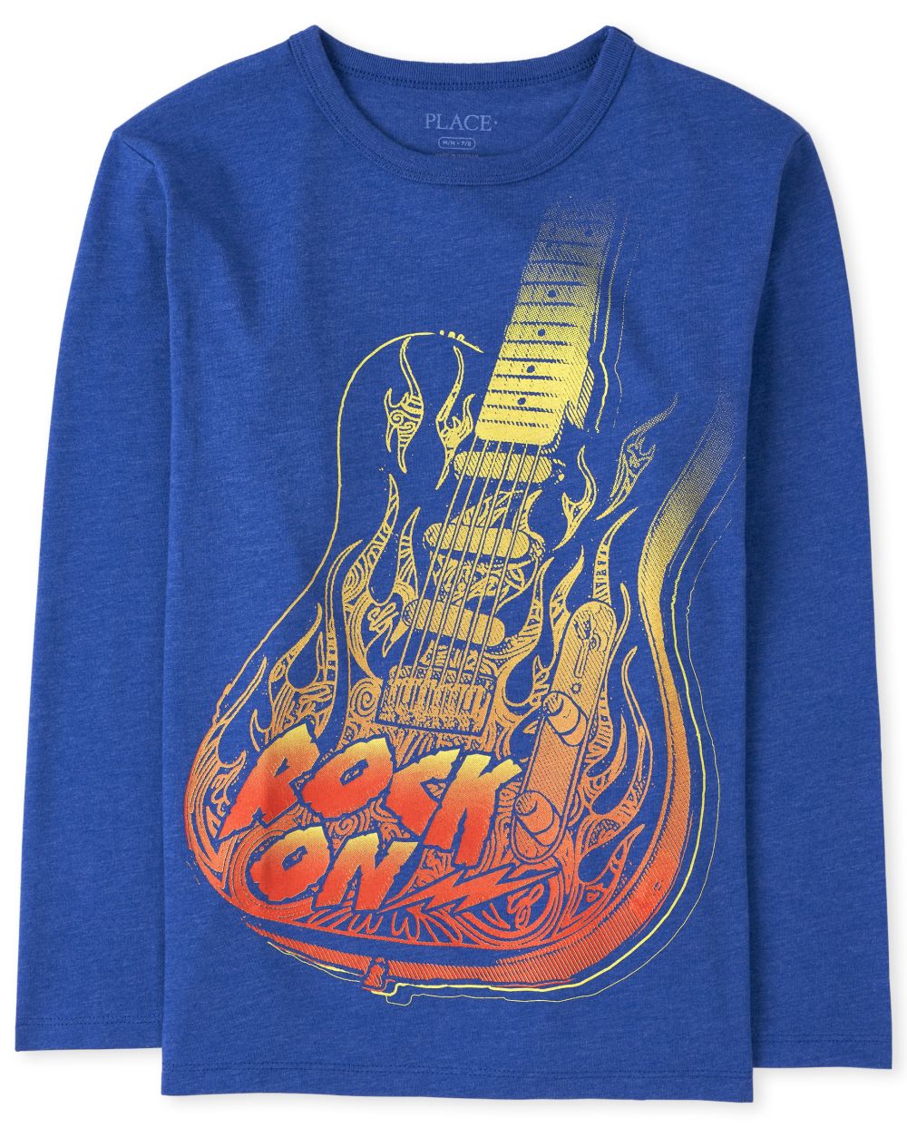

s Boys Rock On Graphic Tee - Blue T-Shirt - The Children's Place