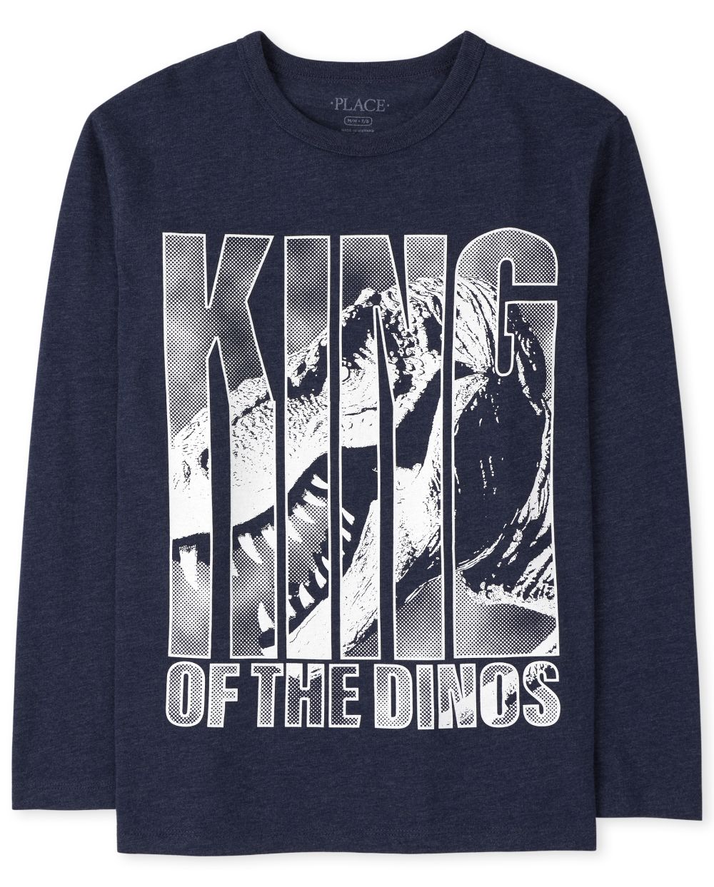 

s Boys Dino King Graphic Tee - Blue T-Shirt - The Children's Place
