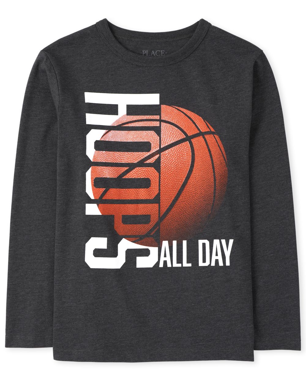 

s Boys Hoops All Day Graphic Tee - Gray T-Shirt - The Children's Place