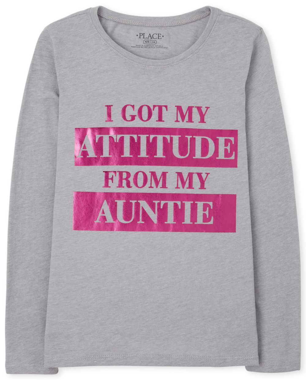 

Girls My Auntie Graphic Tee - Gray T-Shirt - The Children's Place