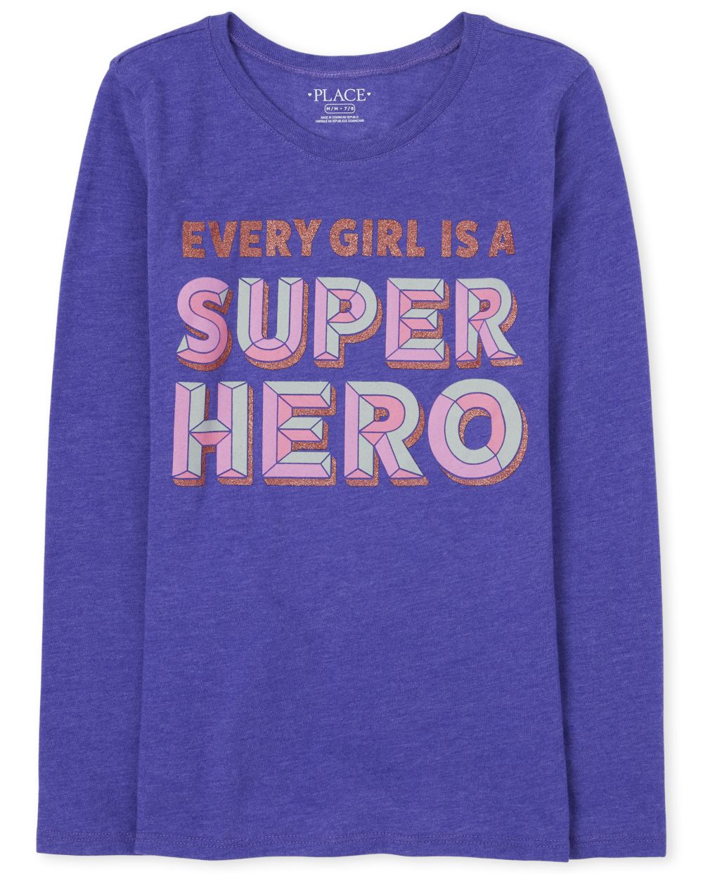 

Girls Super Hero Graphic Tee - Blue T-Shirt - The Children's Place
