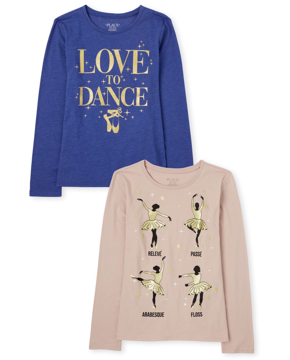 

s Glitter Dance Graphic Tee 2-Pack - Multi T-Shirt - The Children's Place