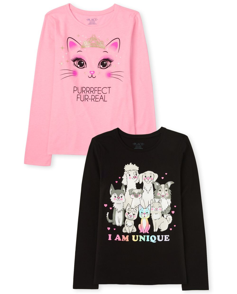 

s Cats And Dogs Graphic Tee 2-Pack - Multi T-Shirt - The Children's Place