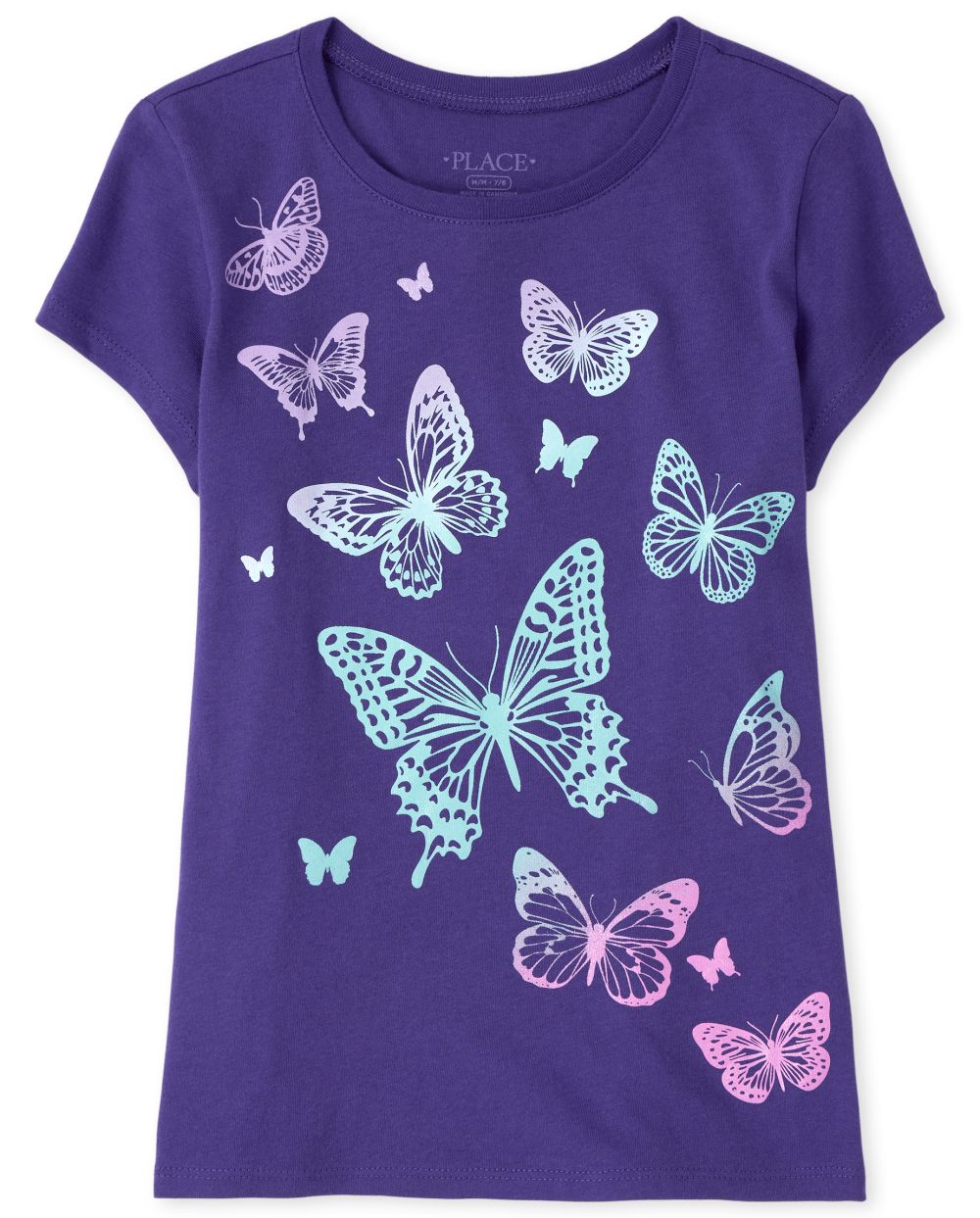 s Butterfly Graphic Tee - Purple T-Shirt - The Children's Place