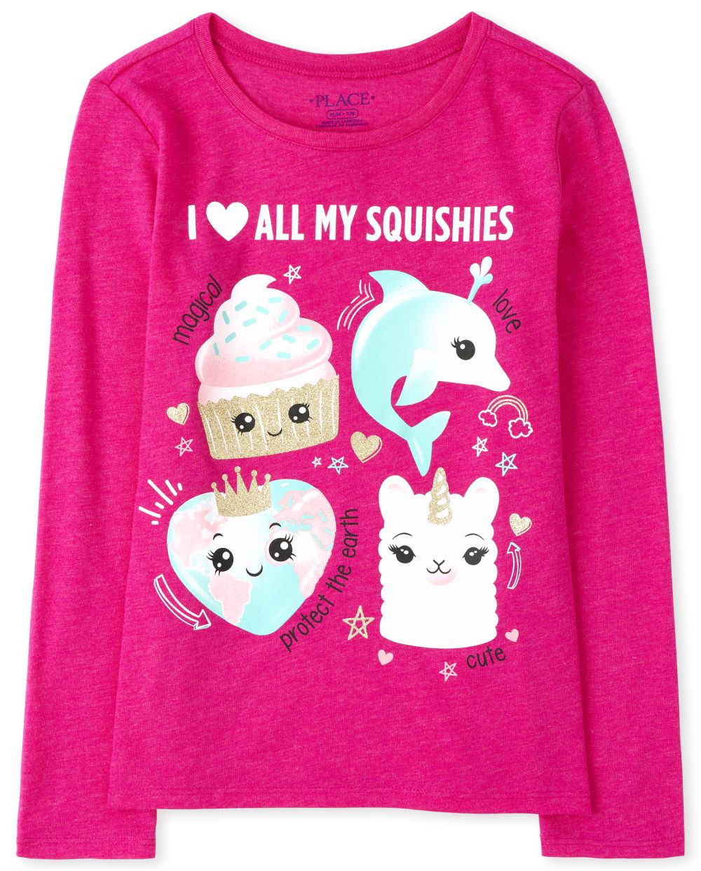 

Girls Love Squishies Graphic Tee - Pink T-Shirt - The Children's Place