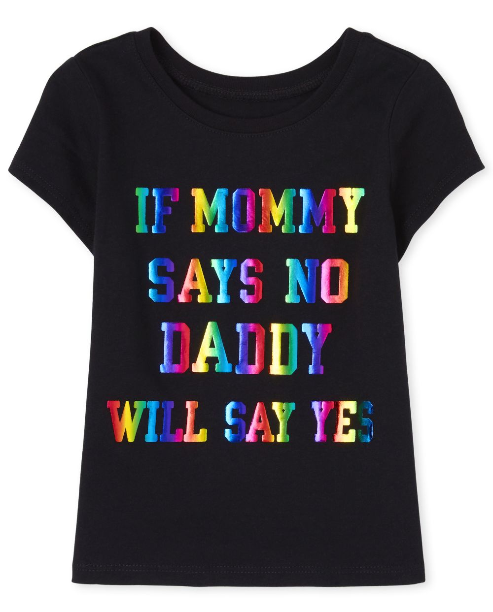 

s Baby And Toddler Mommy And Daddy Graphic Tee - Black T-Shirt - The Children's Place