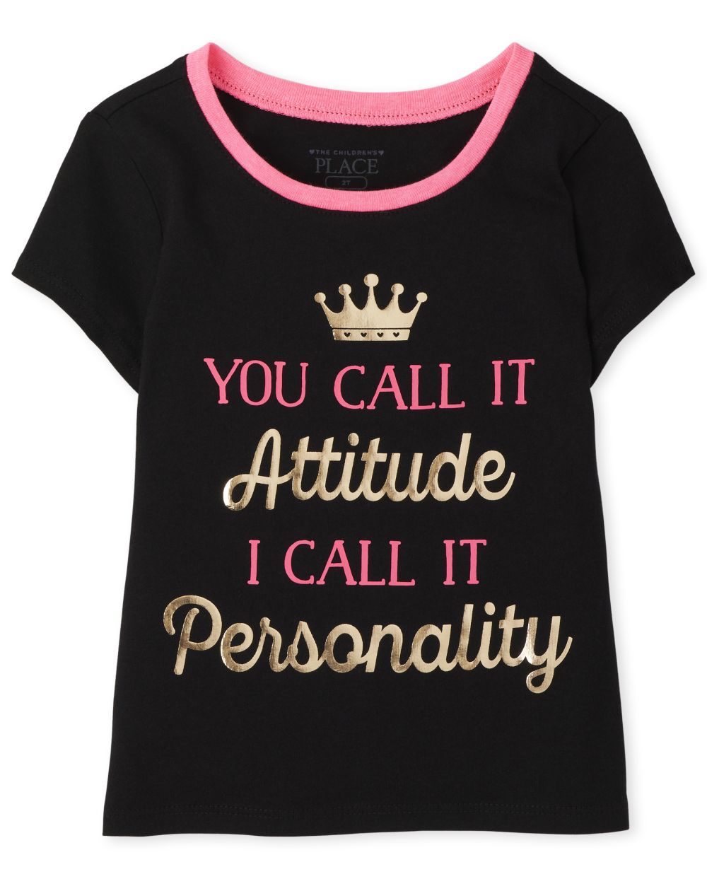 

s Baby And Toddler Attitude Graphic Tee - Black T-Shirt - The Children's Place