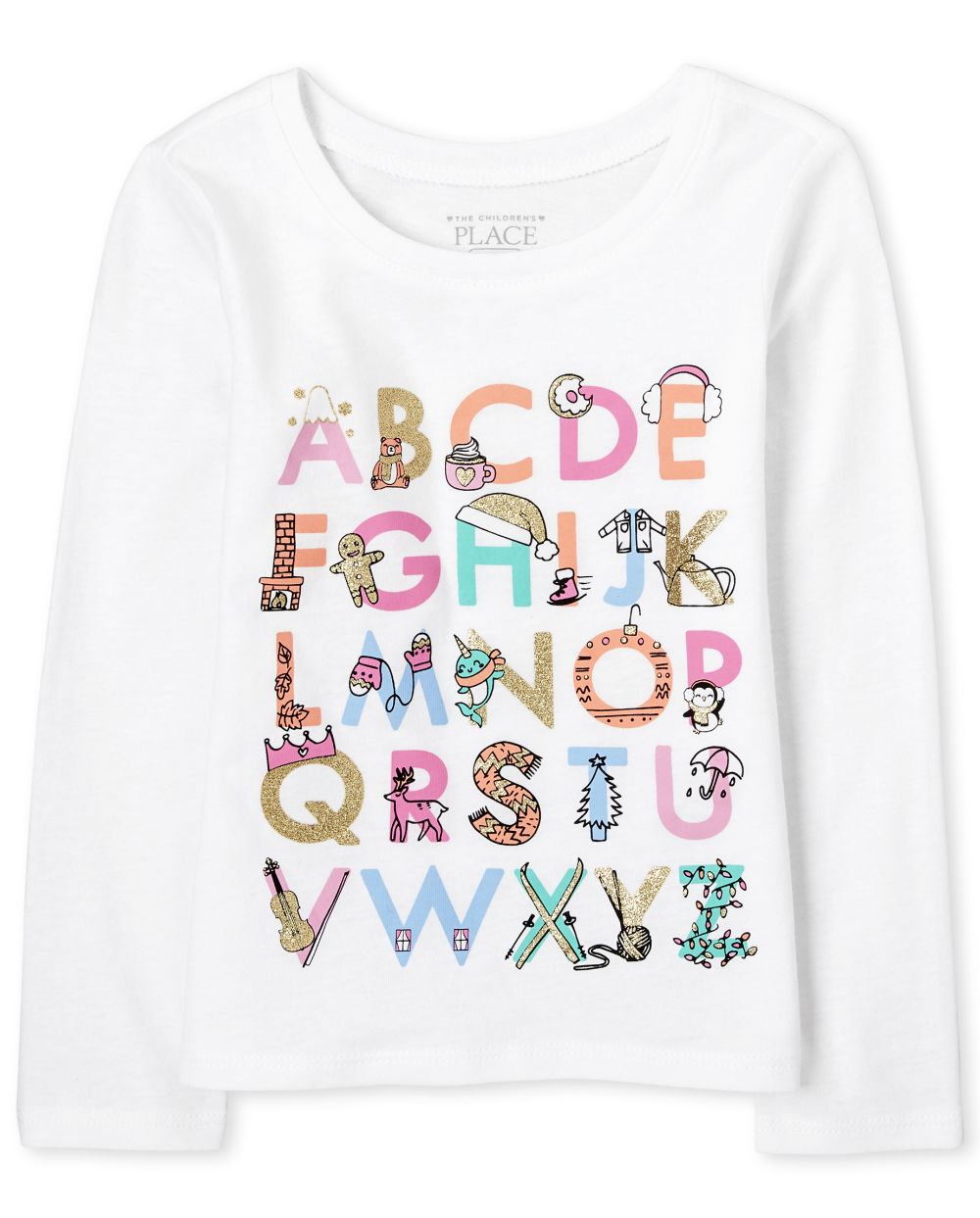

s Baby And Toddler Alphabet Graphic Tee - White T-Shirt - The Children's Place