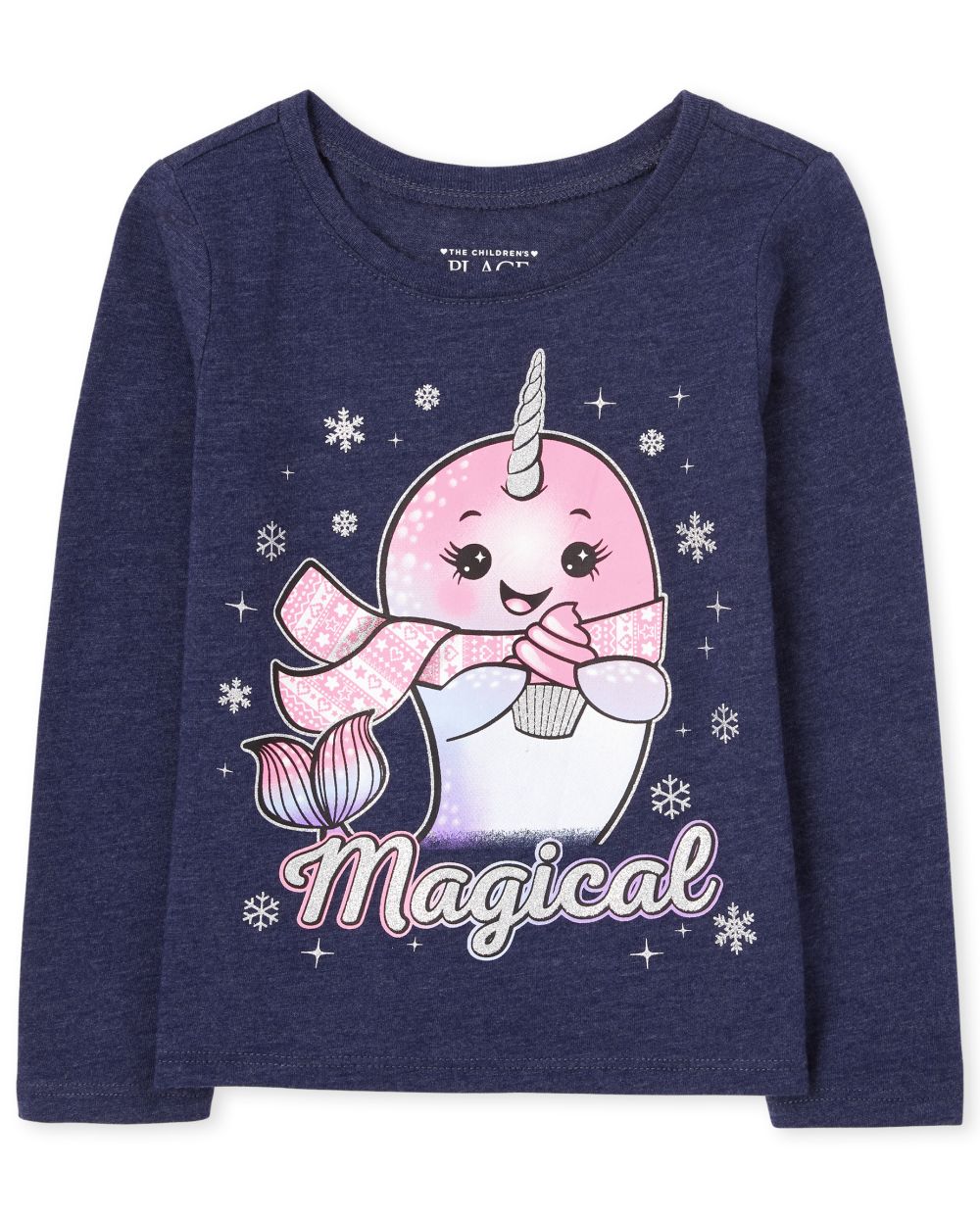 

s Baby And Toddler Magical Narwhal Graphic Tee - Blue T-Shirt - The Children's Place