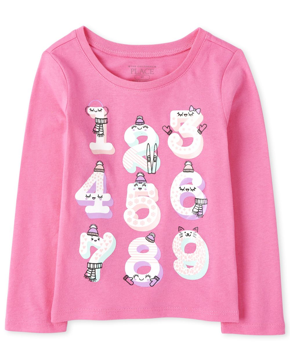 

s Baby And Toddler Numbers Graphic Tee - Pink T-Shirt - The Children's Place