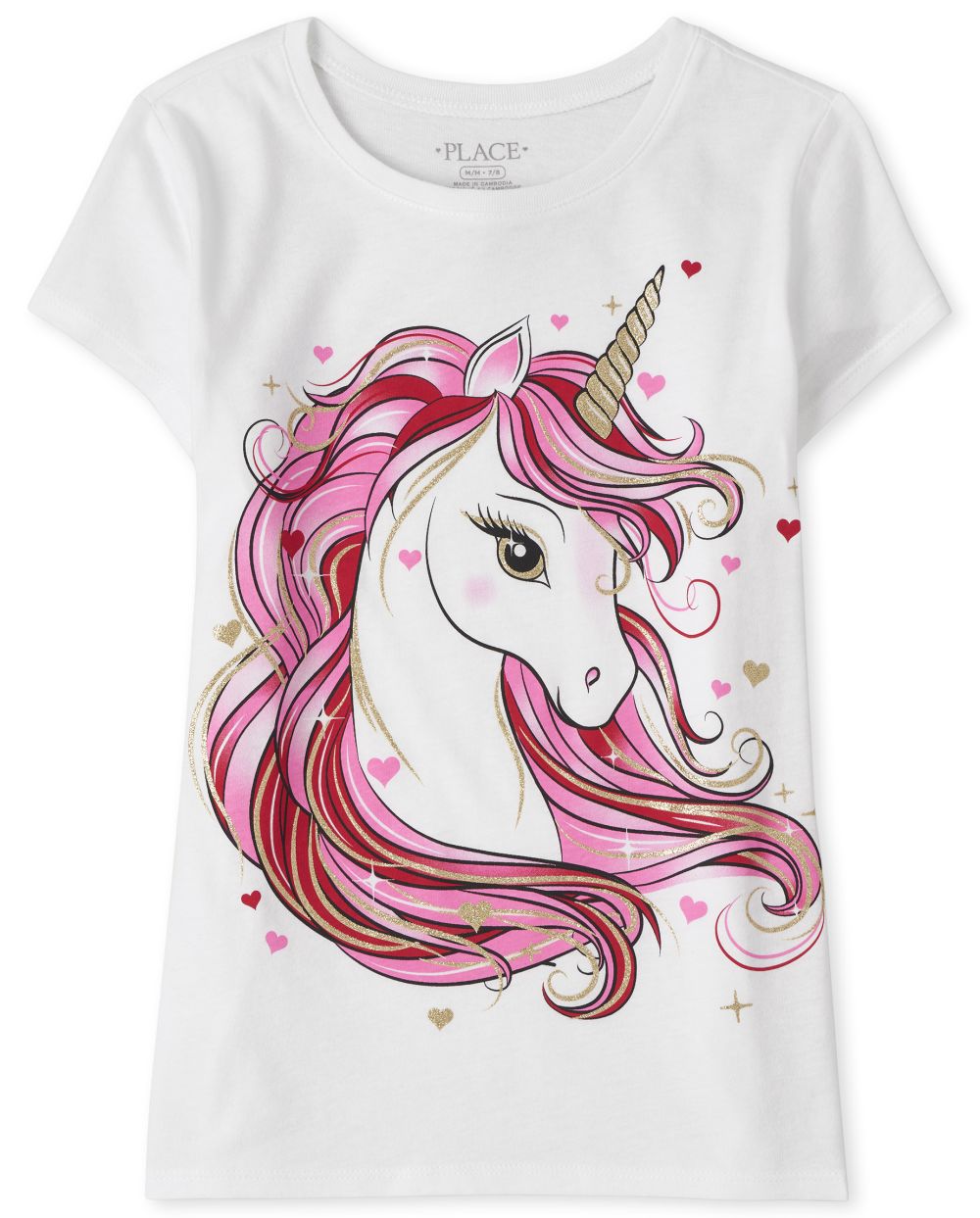 

s Valentine's Day Unicorn Graphic Tee - White T-Shirt - The Children's Place