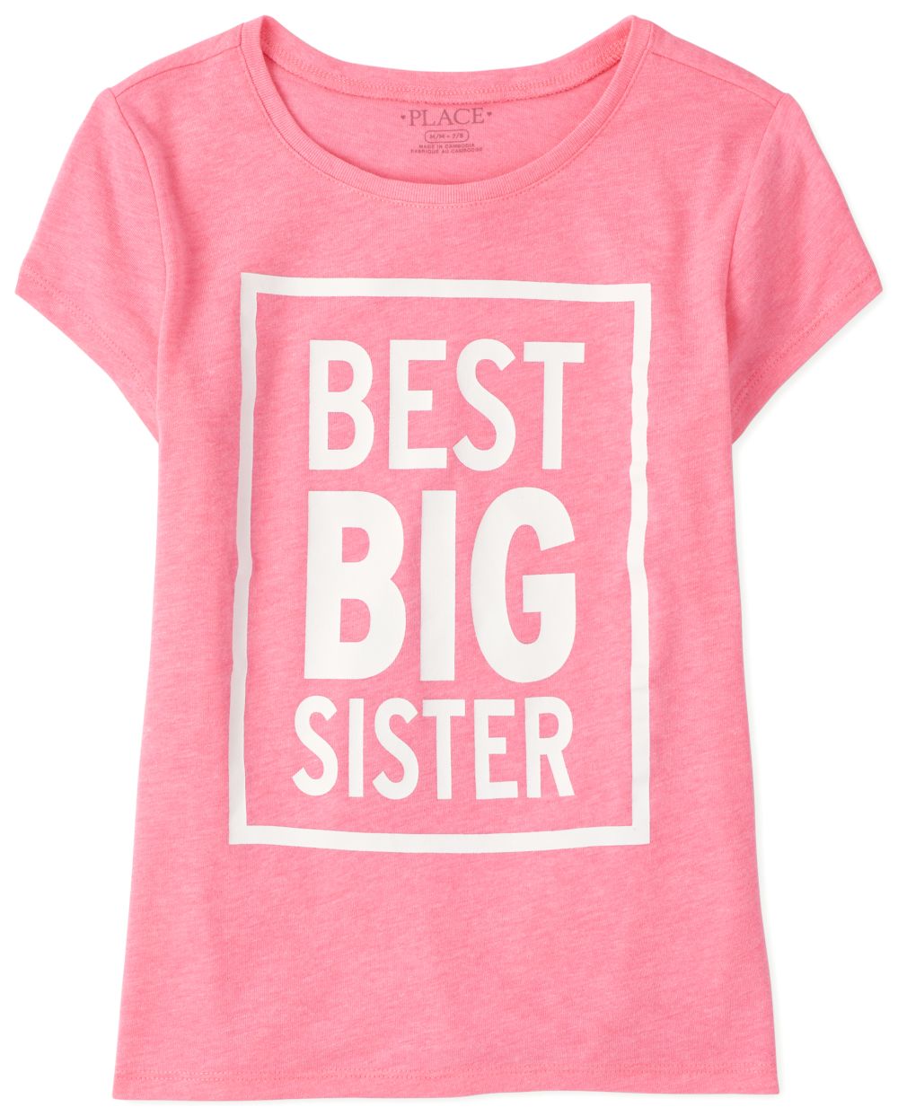 

s Best Big Sister Graphic Tee - Pink T-Shirt - The Children's Place