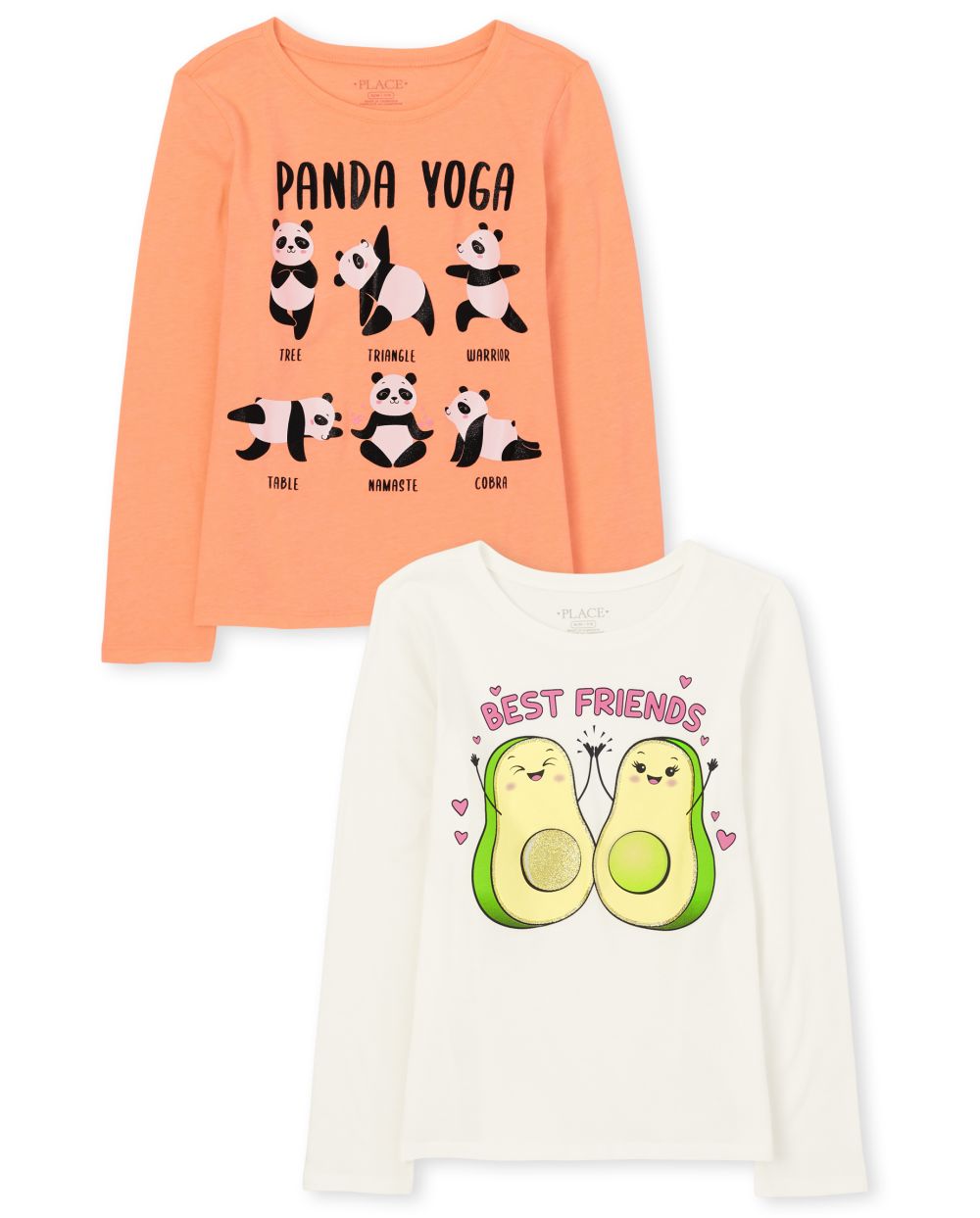 

s Panda Avocado Graphic Tee 2-Pack - Multi T-Shirt - The Children's Place