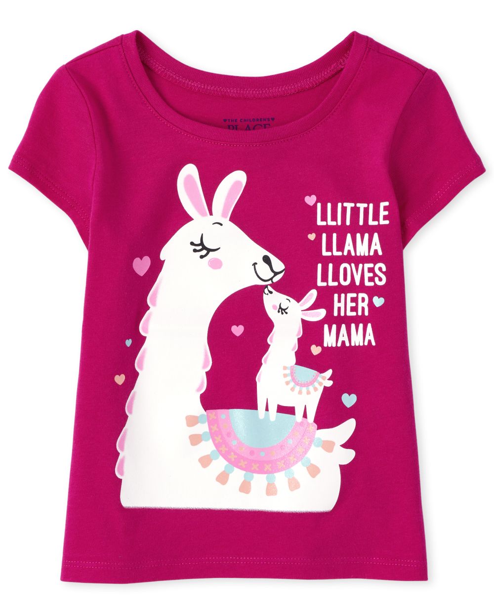 

s Baby And Toddler Llama Mama Graphic Tee - Pink T-Shirt - The Children's Place
