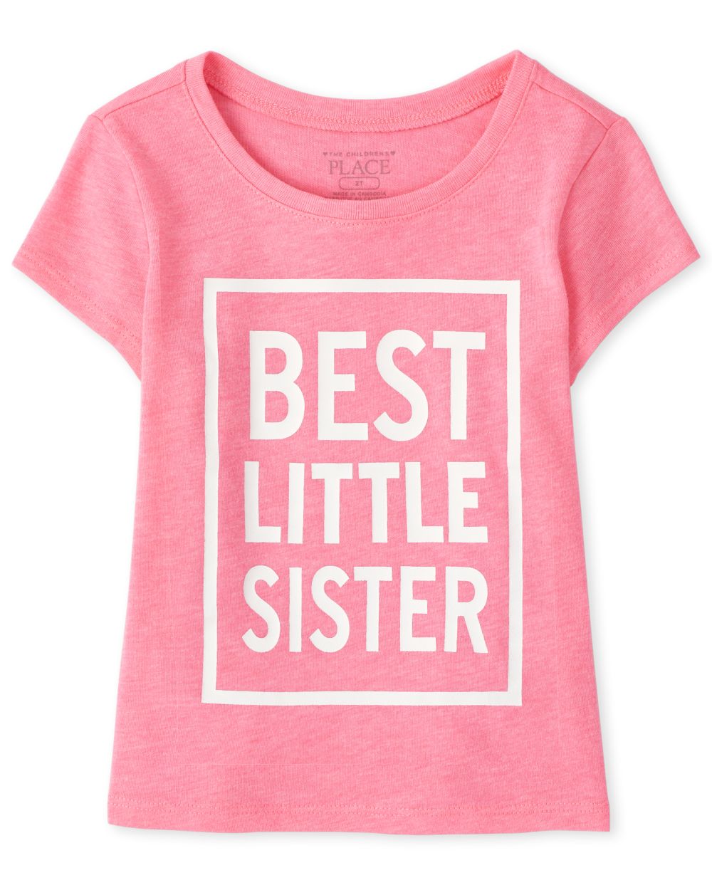 

s Baby And Toddler Best Little Sister Graphic Tee - Pink T-Shirt - The Children's Place