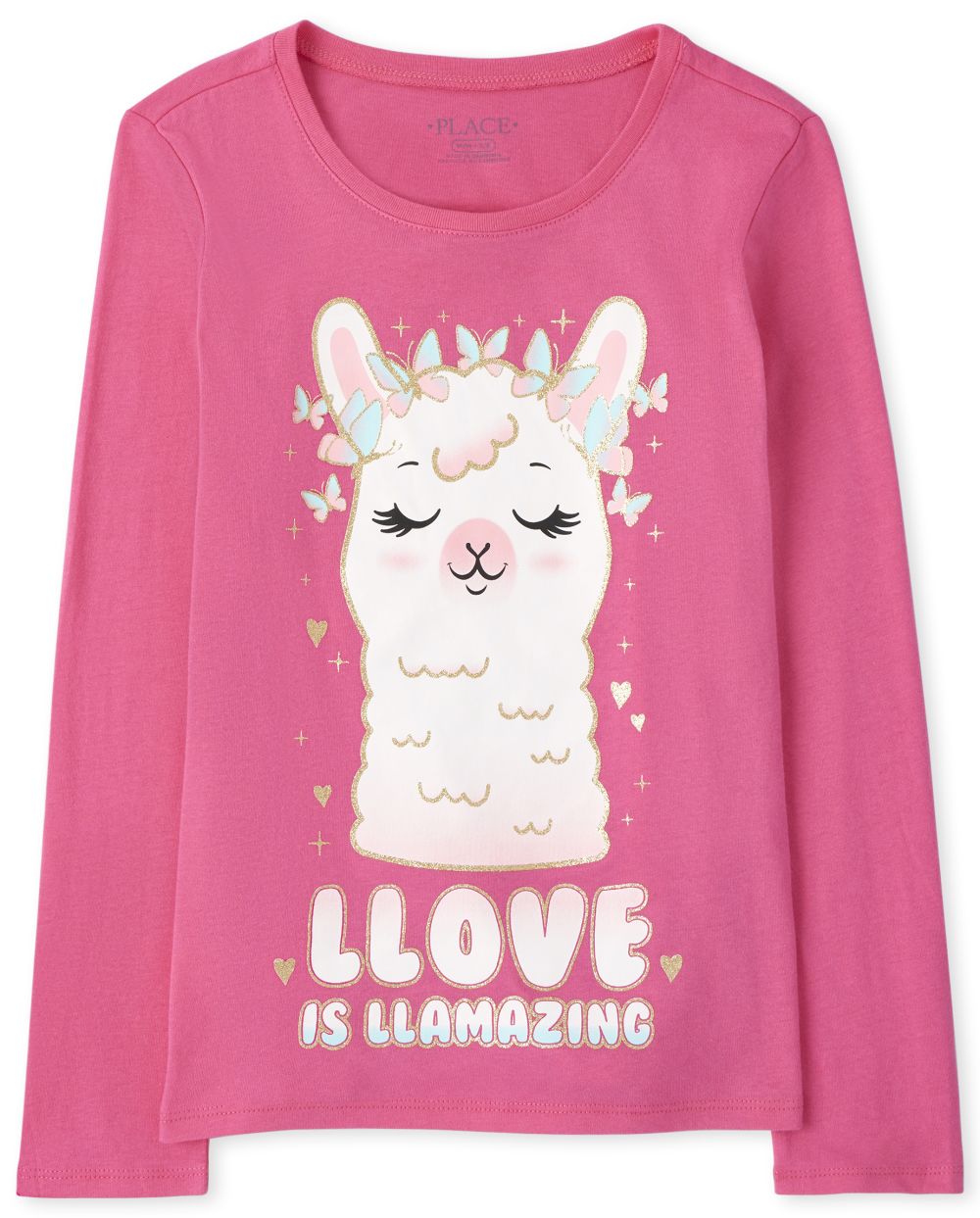 

Girls Love Llama Graphic Tee - Pink T-Shirt - The Children's Place