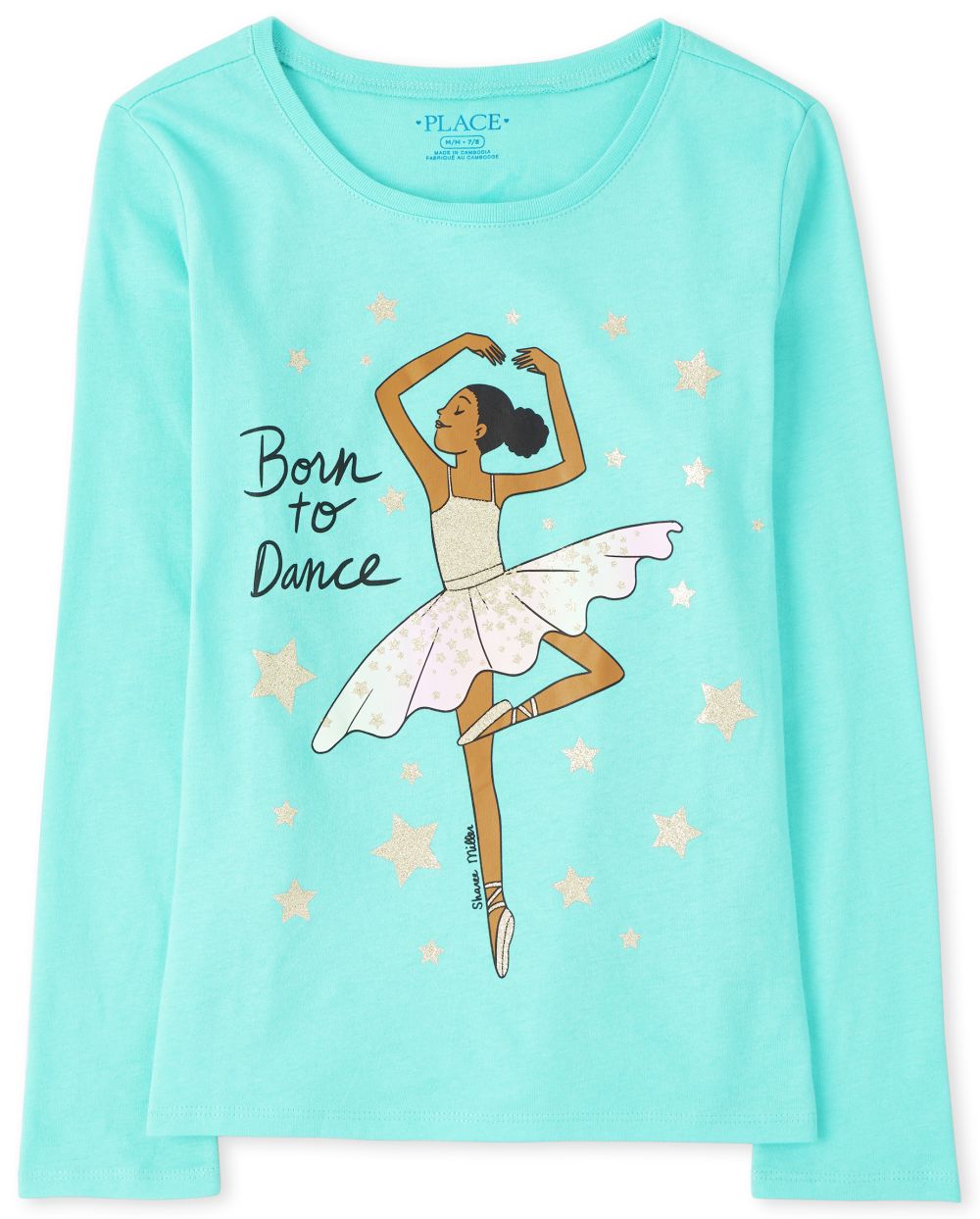 

Girls Born To Dance Graphic Tee - Blue T-Shirt - The Children's Place