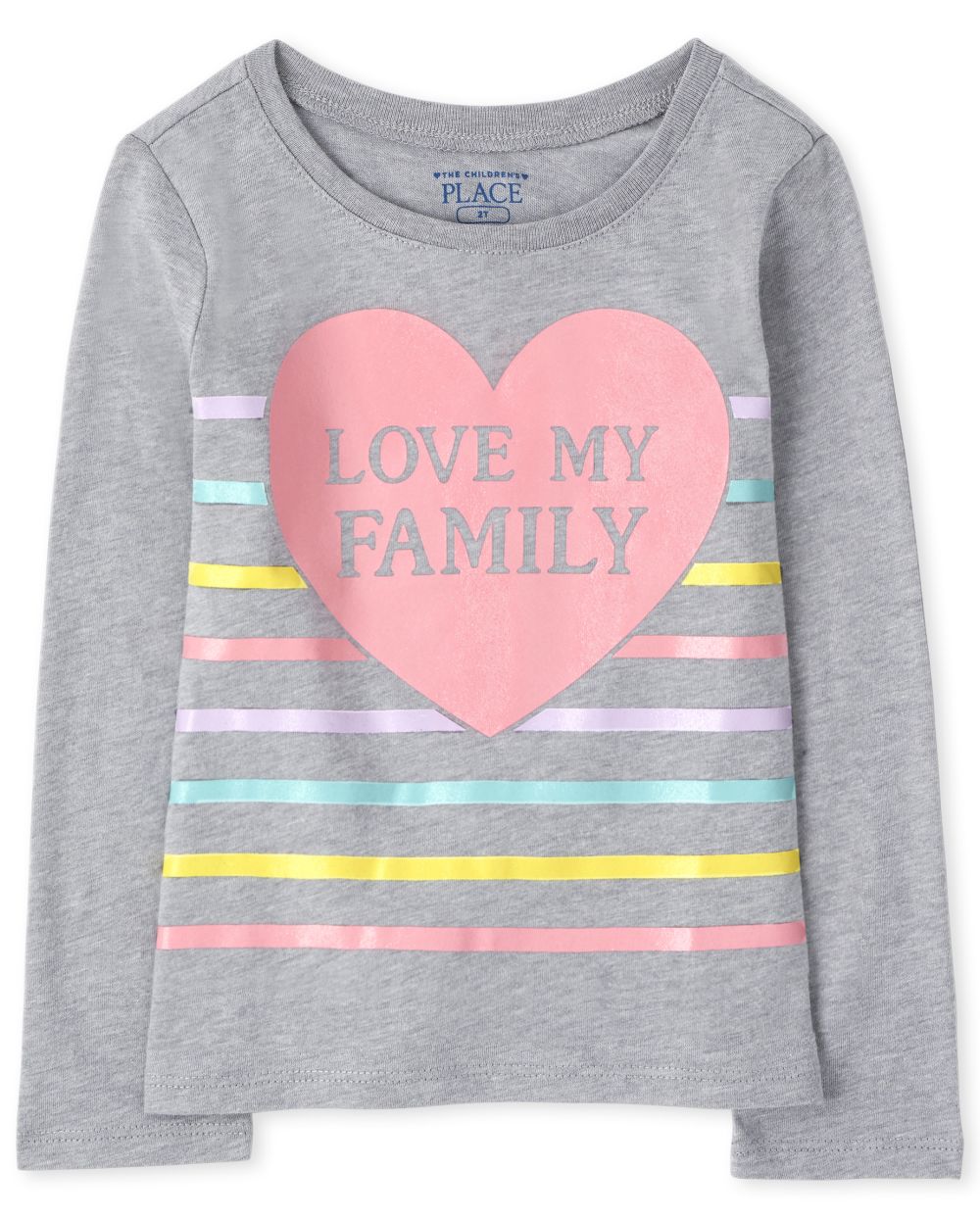 

s Baby And Toddler Love My Family Graphic Tee - Gray T-Shirt - The Children's Place