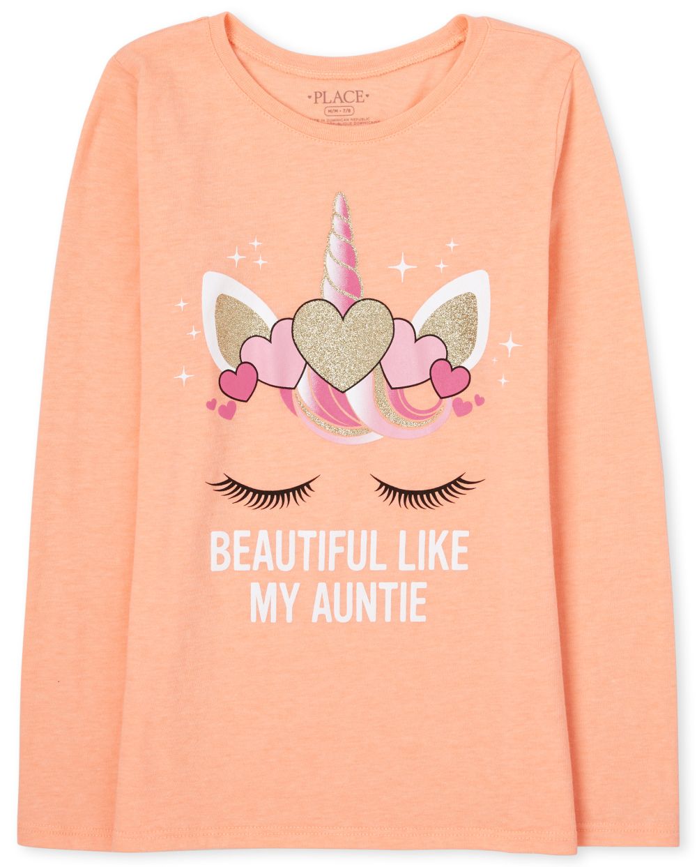 

s Unicorn Auntie Graphic Tee - Pink T-Shirt - The Children's Place