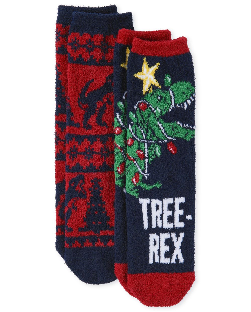 

Boys Boys Tree-Rex Cozy Socks 2-Pack - Multi - The Children's Place
