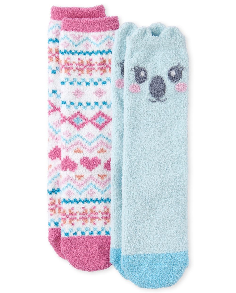 

Girls Koala Fairisle Cozy Socks 2-Pack - Multi - The Children's Place