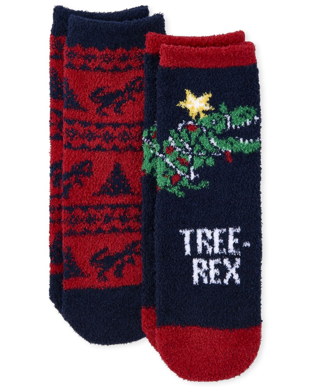 

s Toddler Boys Tree-Rex Cozy Socks 2-Pack - Multi - The Children's Place