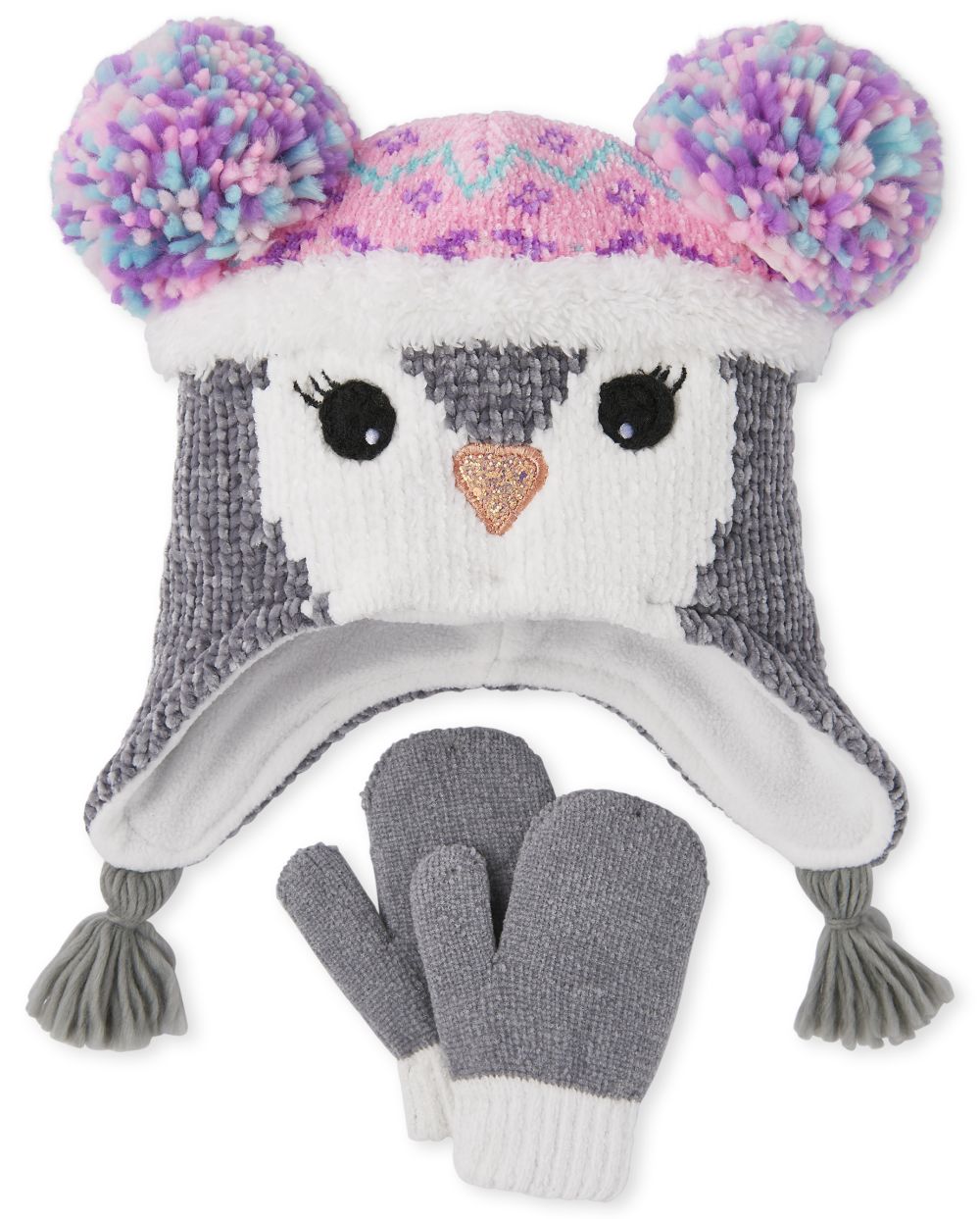 

s Toddler Penguin Hat And Mittens Set - Multi - The Children's Place