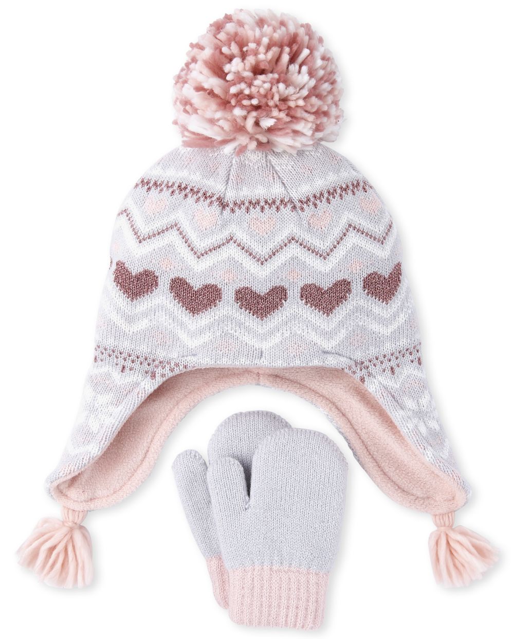 

s Toddler Fairisle Heart Hat And Mittens Set - Multi - The Children's Place