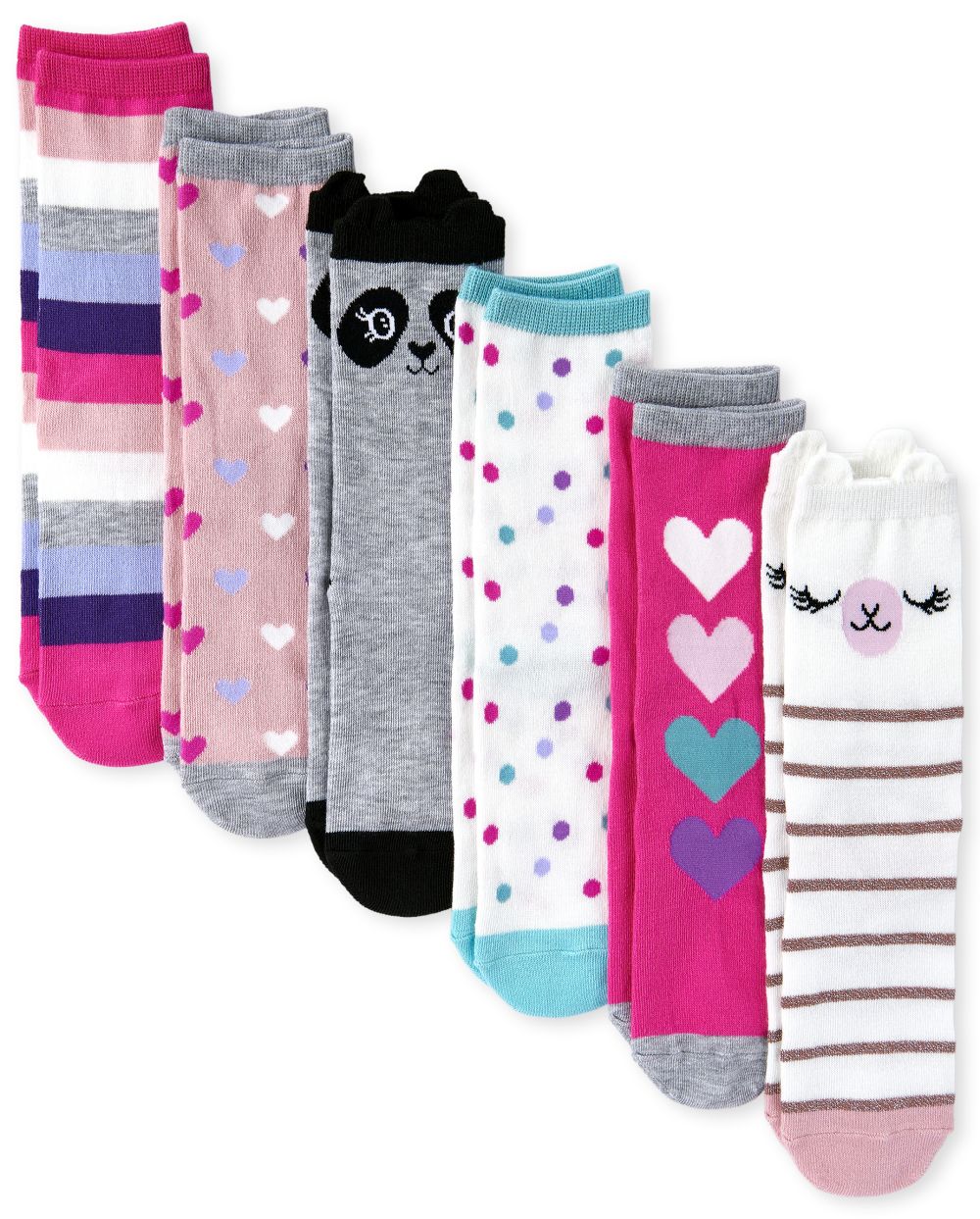 

Girls Animal Crew Socks 6-Pack - Multi - The Children's Place