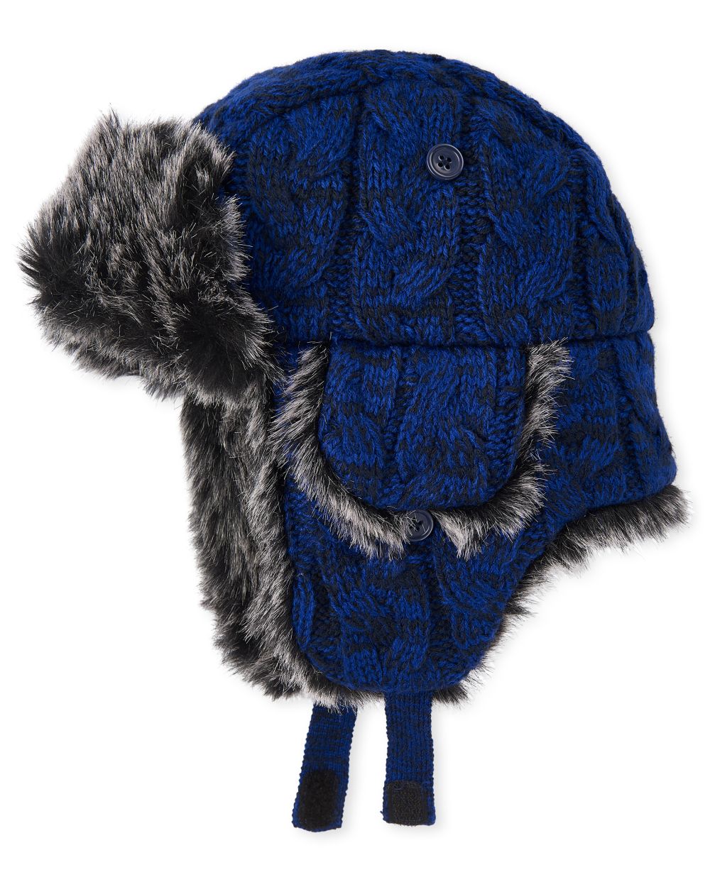 

Boys Boys Cable Knit Trapper Hat - Blue - The Children's Place