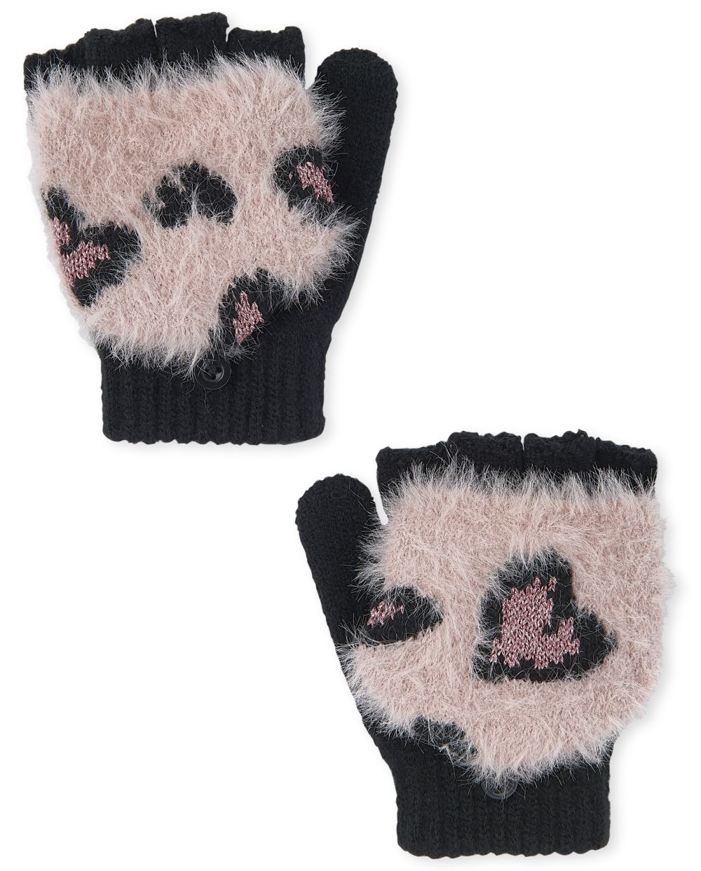 Girls Leopard Gloves - Pink - The Children's Place