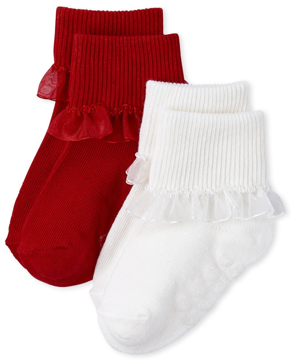 

s Toddler Ruffle Turn Cuff Socks 2-Pack - Multi - The Children's Place