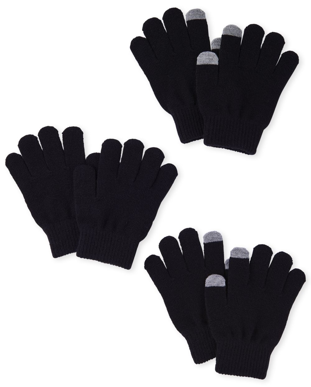 Boys Boys Texting Gloves 2-Pack - Black - The Children's Place