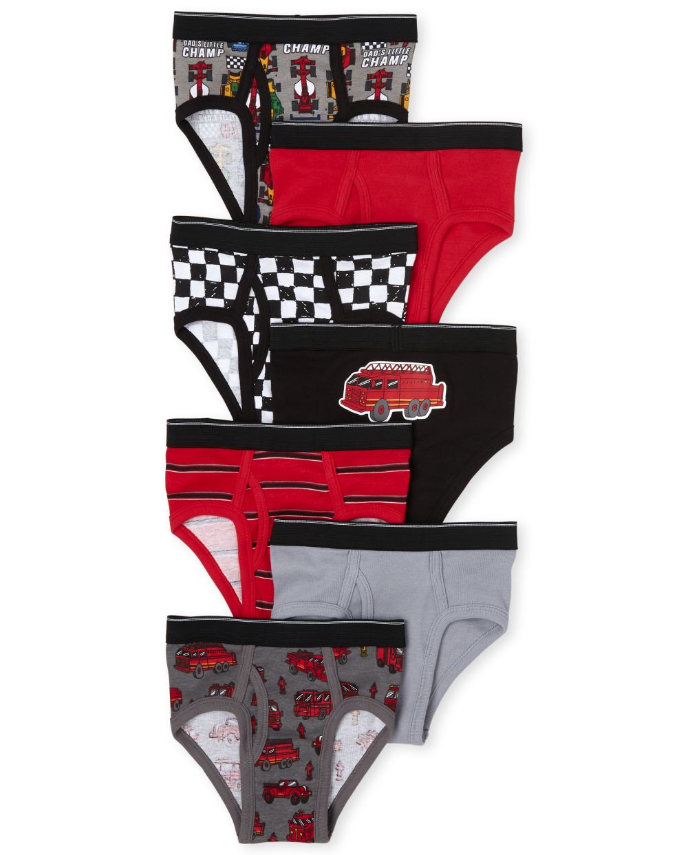 

s Toddler Boys Race Car Briefs 7-Pack - Black - The Children's Place
