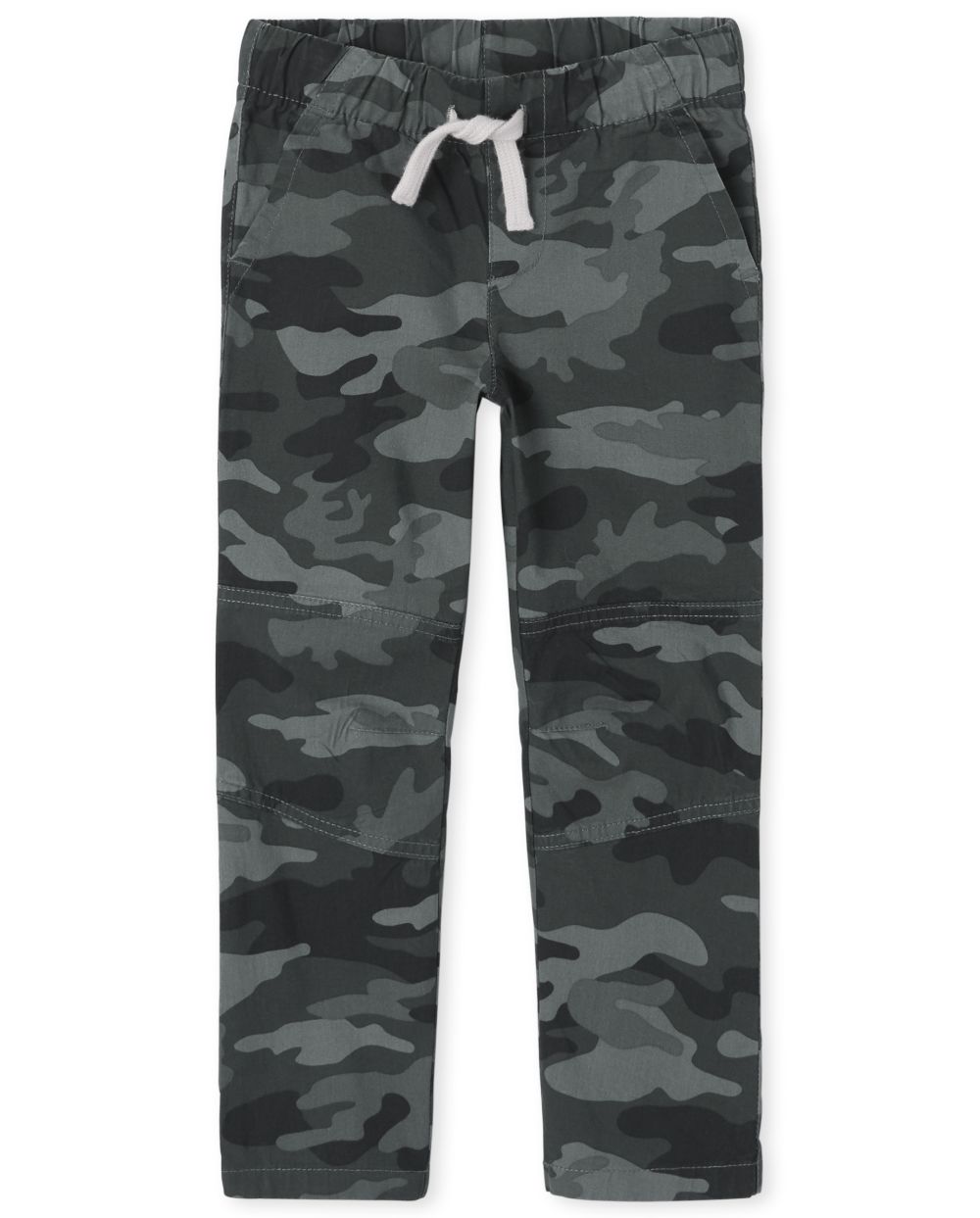 Boys Camo Stretch Woven Pull On Slim Jogger Pants