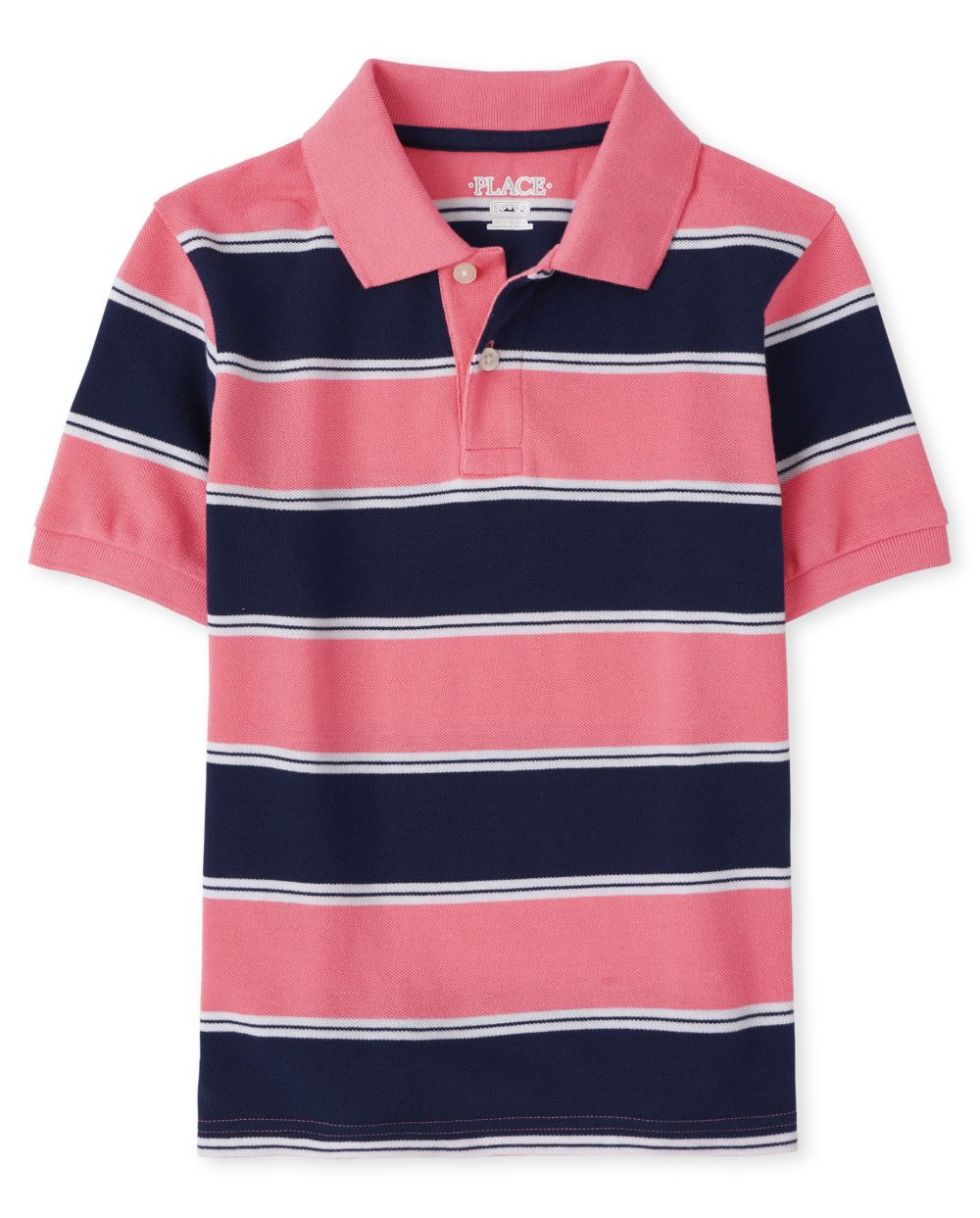 

s Boys Striped Pique Polo - Pink - The Children's Place