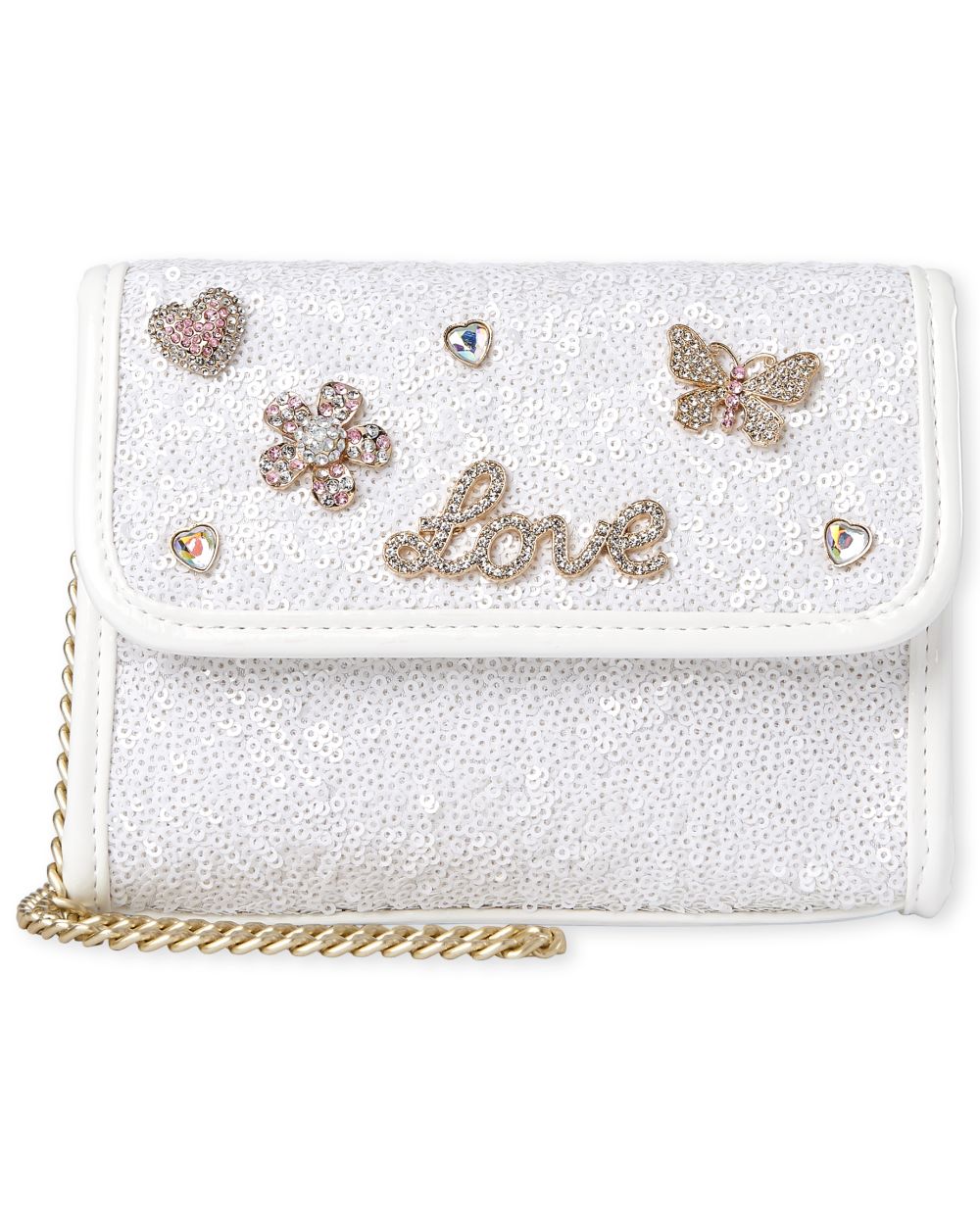 

Girls Embellished Bag - White - The Children's Place