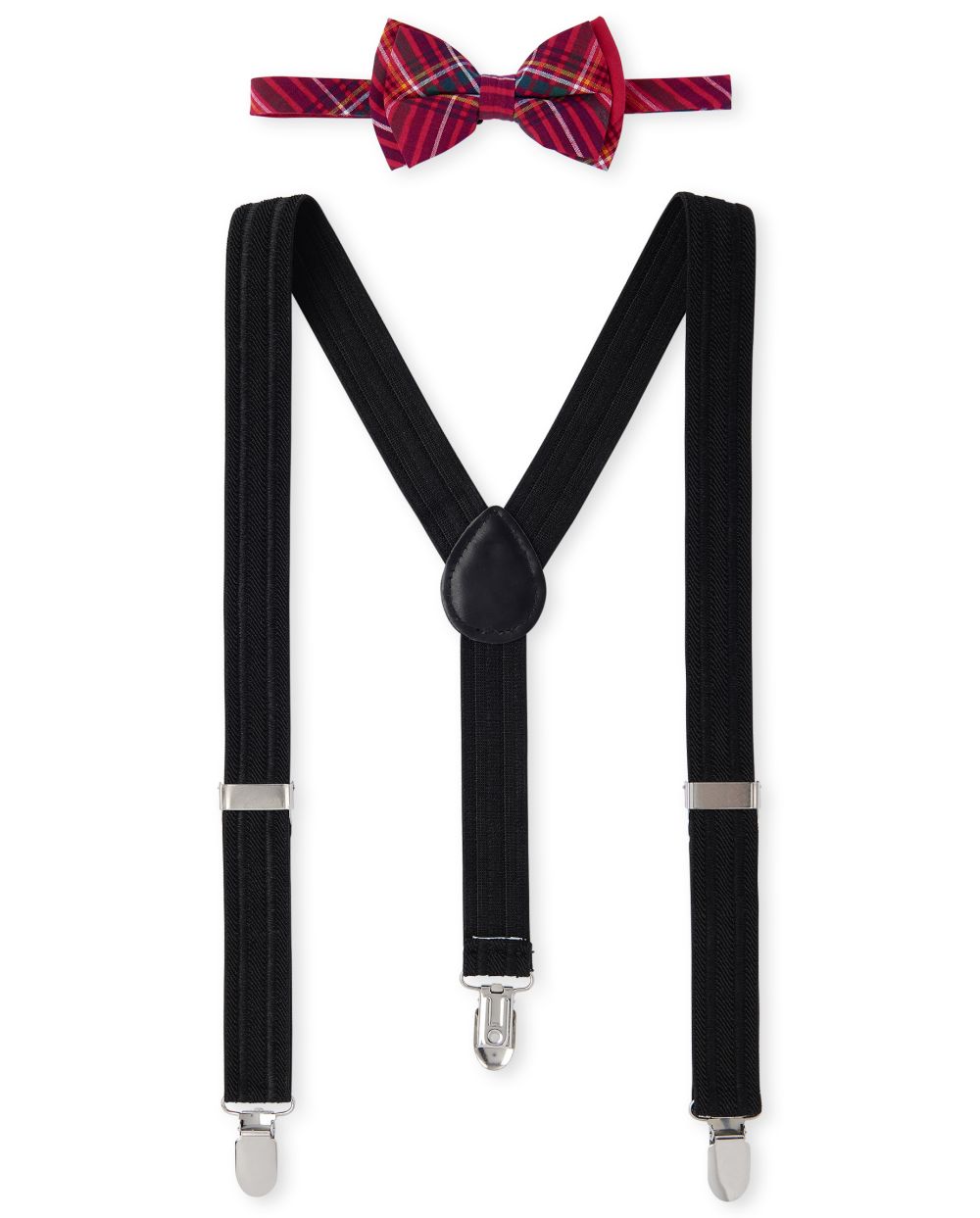

Boys Boys Plaid Bow Tie And Suspenders Set - Red - The Children's Place