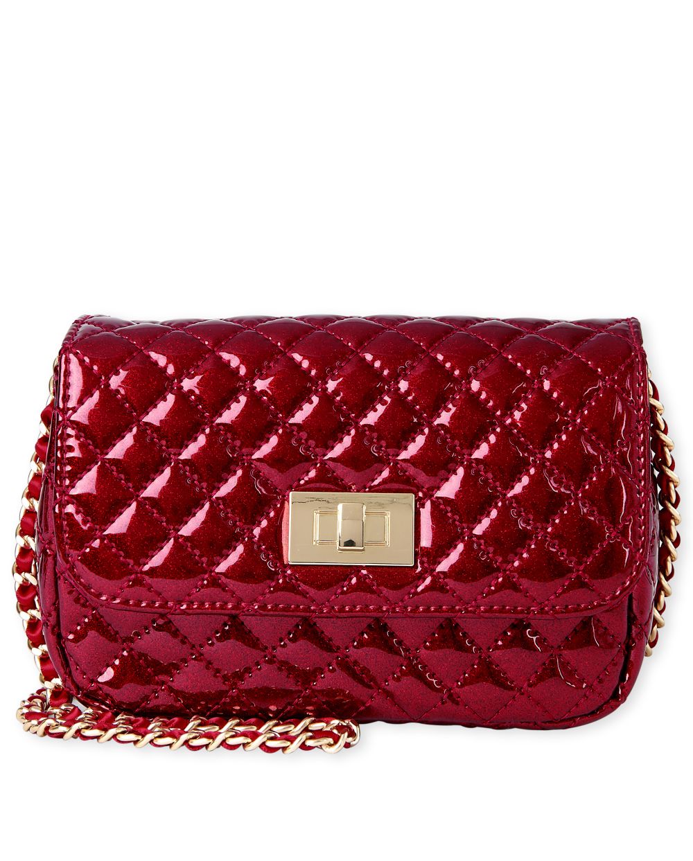 

Girls Glitter Quilted Bag - Red - The Children's Place