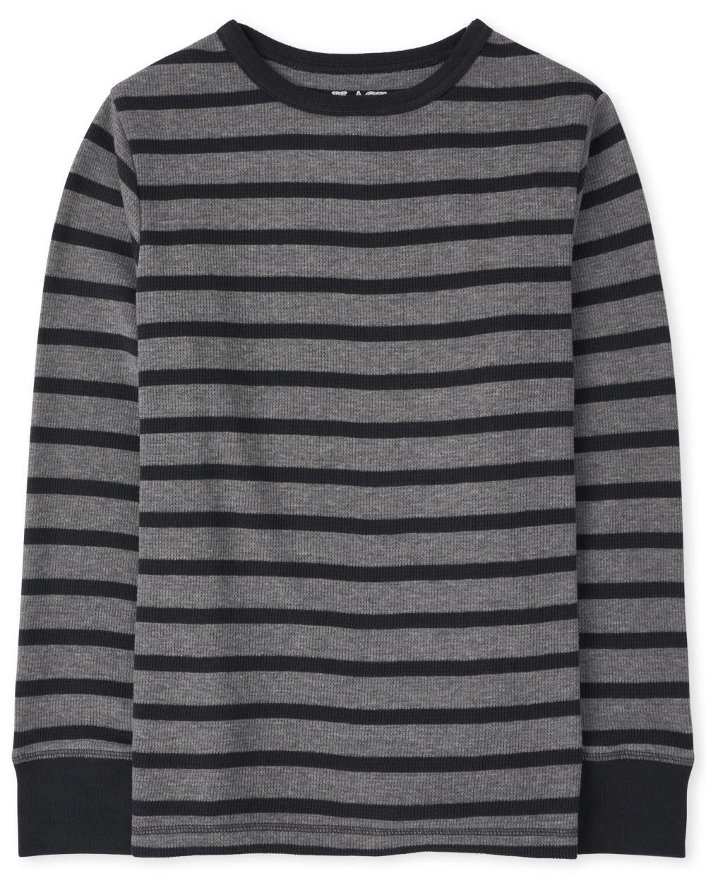 

Boys Boys Striped Thermal Top - Gray - The Children's Place