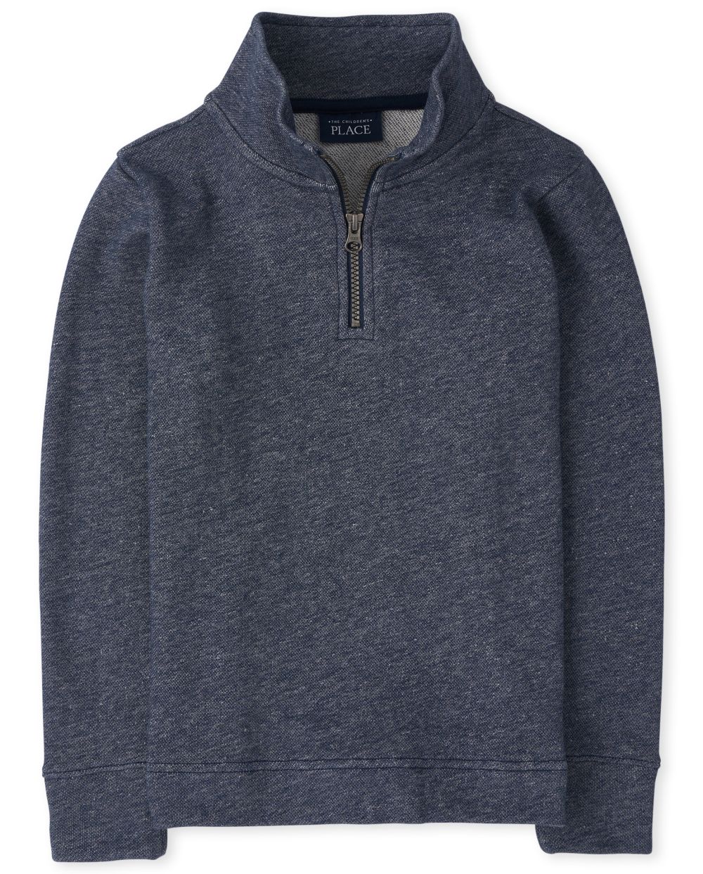 

Boys Boys French Terry Half Zip Mock Neck Pullover - Blue - The Children's Place