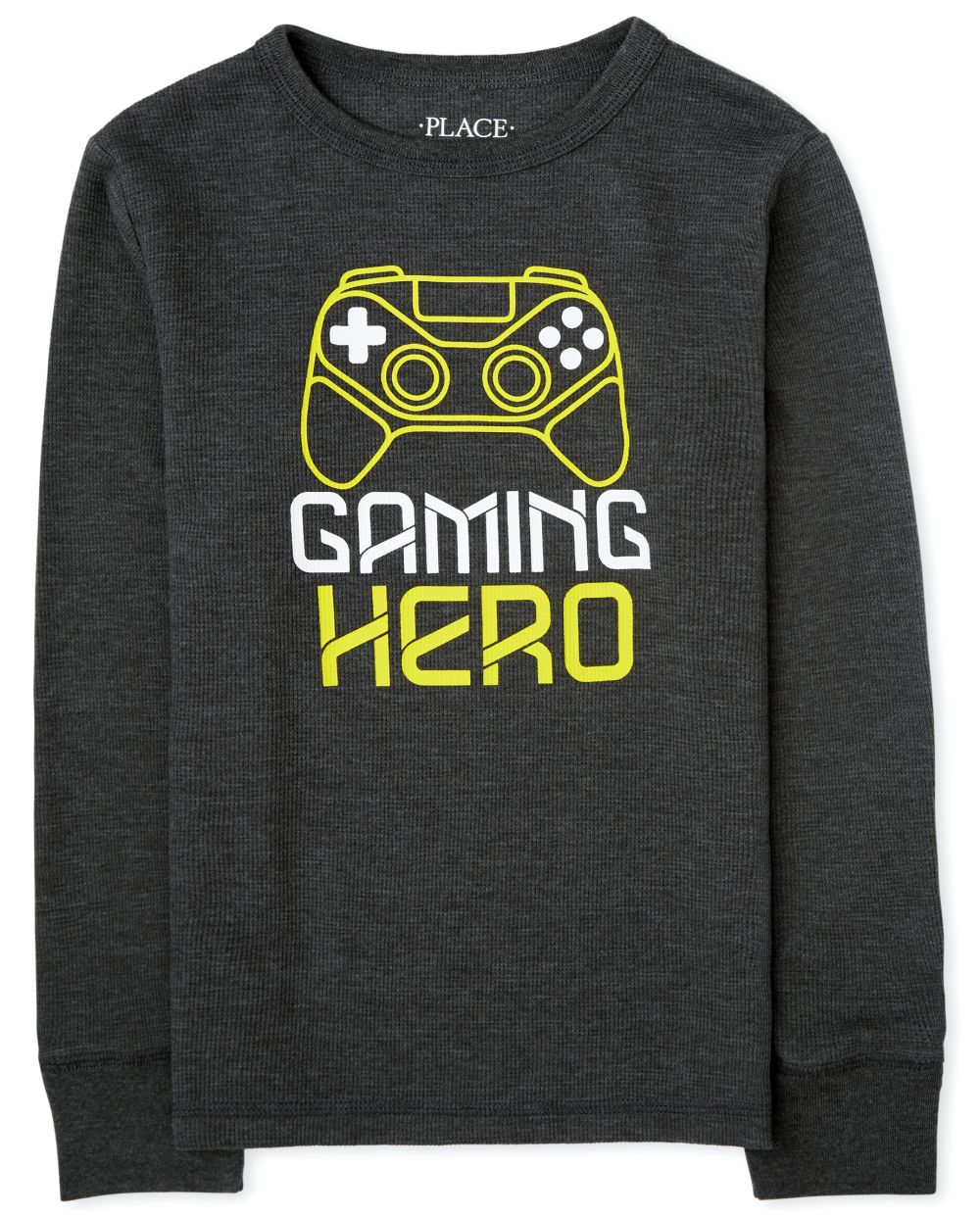 

Boys Boys Graphic Thermal Top - Gray - The Children's Place
