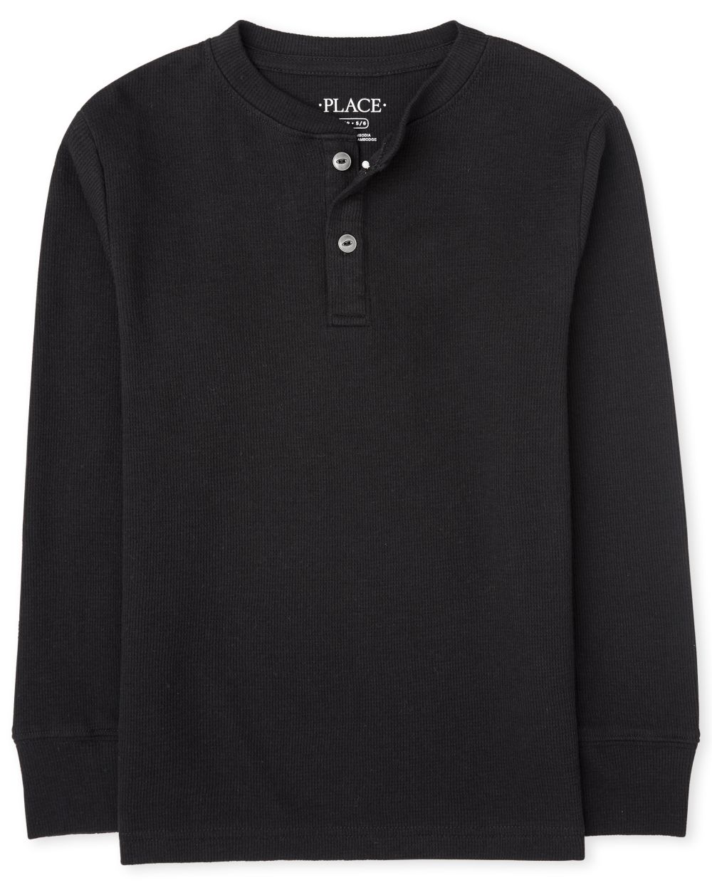 

Boys Boys Thermal Henley Top - Black - The Children's Place