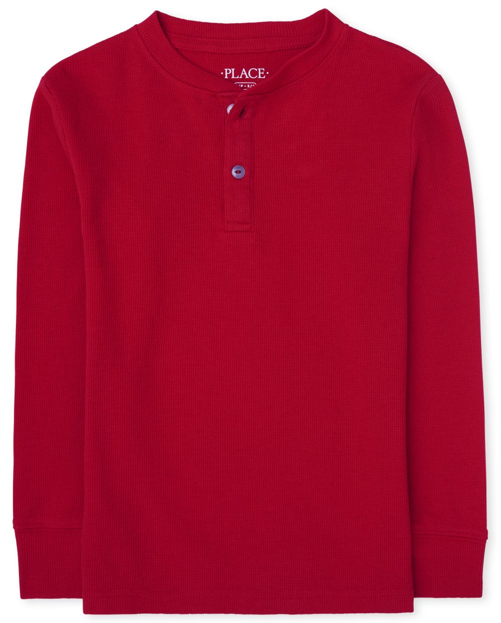 

Boys Boys Thermal Henley Top - Red - The Children's Place