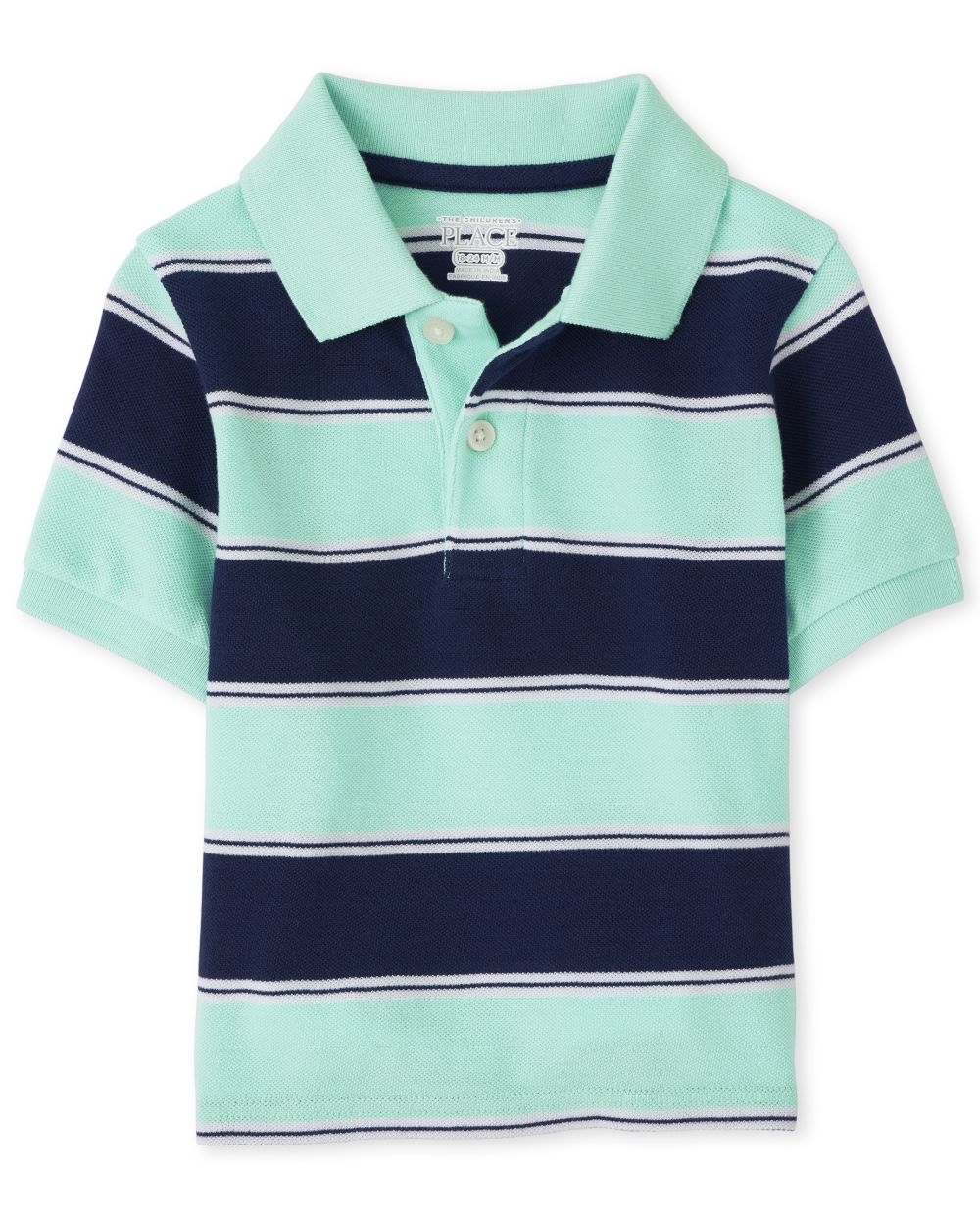 

s Toddler Boys Striped Pique Polo - Green - The Children's Place
