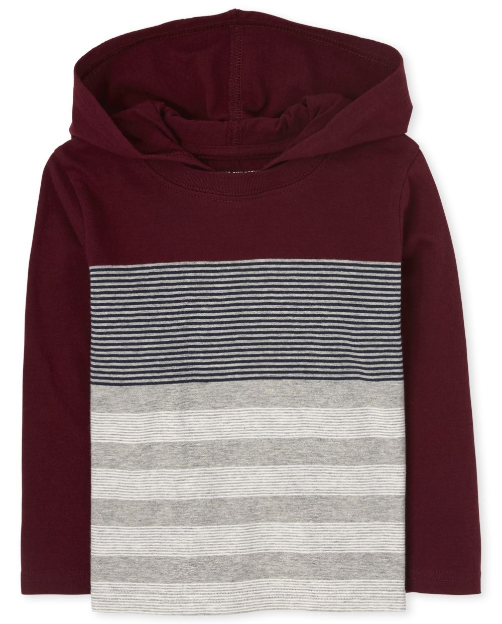 s Toddler Boys Striped Hoodie Top - Red - The Children's Place