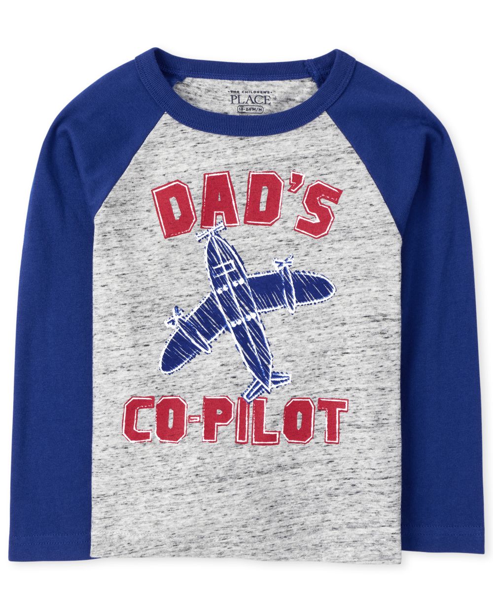 

s Toddler Boys Graphic Raglan Top - Blue - The Children's Place