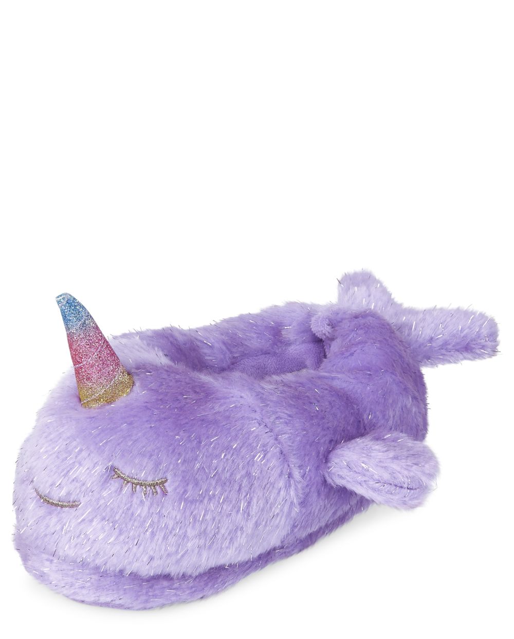 

Girls Narwhal Slippers - Purple - The Children's Place